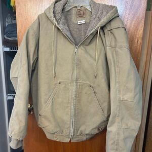 Men's Berne Fleece Lined Heavyweight  Hooded Jacket Size XL